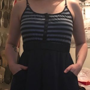 Blue striped dress